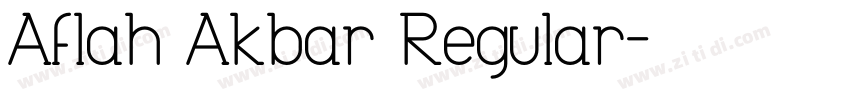 Aflah Akbar Regular字体转换